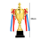 Taça de troféu de cobre de 11,8 polegadas para competições esportivas de futebol 8