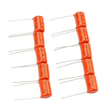 10 stk. oransje tonekondensator for elektrisk gitar basskappe 16,6 mm tilgang