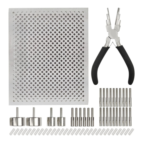 Rockible Kit De Boucle De Gabarit De Pliage De Fil - Planche à Cintrer Fil De Perles Pour Bijoux Et Bracelets, Métal Précis
