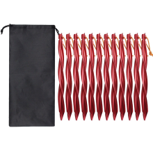 12 picchetti per tenda da esterno da 25 cm, chiodi da terra con custodia antivento