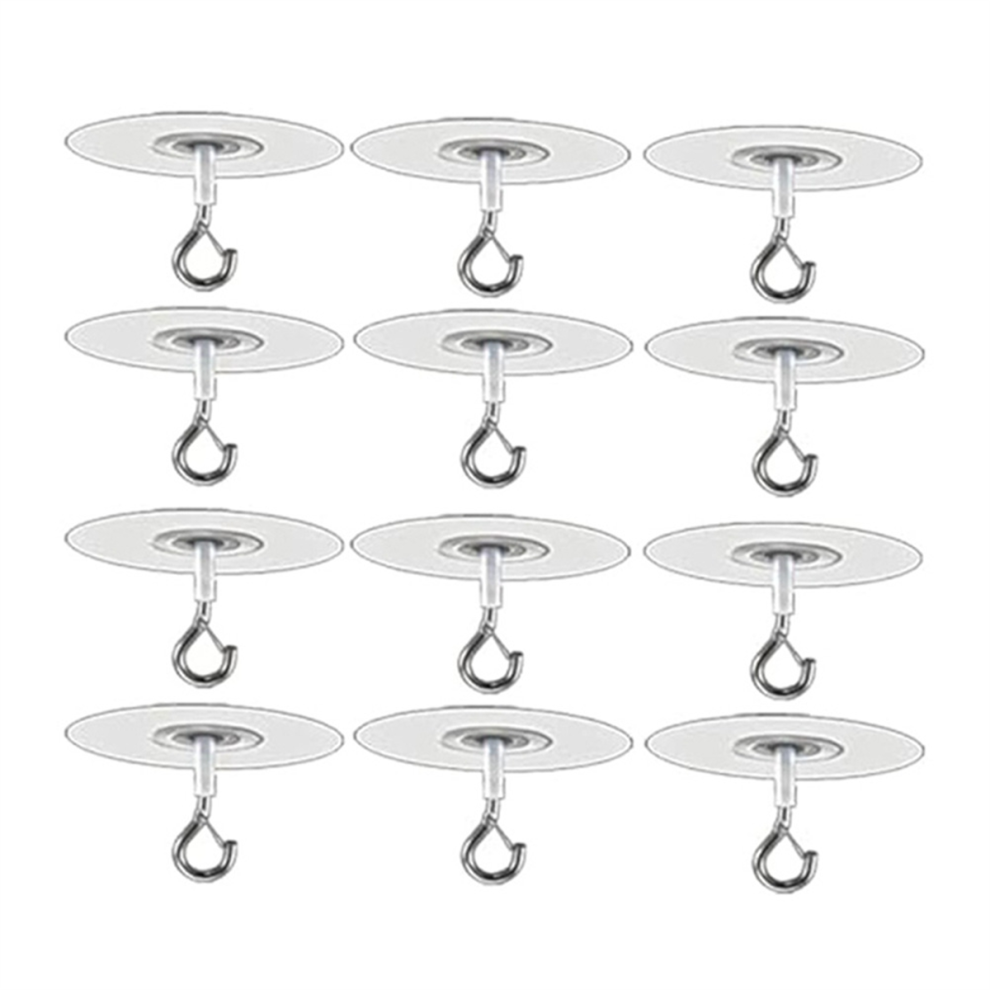 Typecat Light 12Pcs Self Adhesive Ceiling Hooks No Drilling For Hanging Small Plants