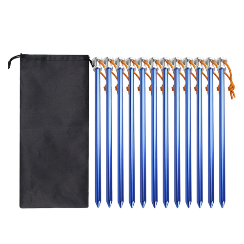 12 picchetti per tenda da esterno da 23 cm con custodia antivento C