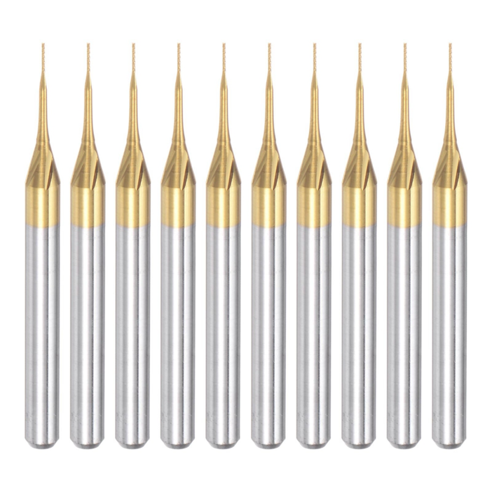 10Pcs Titanium Coat Carbide End Mill Engraving Milling Cutter Cnc Rout 4852641425966