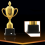 Taça Troféu de Ouro de 9 Polegadas para Competições de Reuniões Esportivas Vencedor de Futebol Te 8
