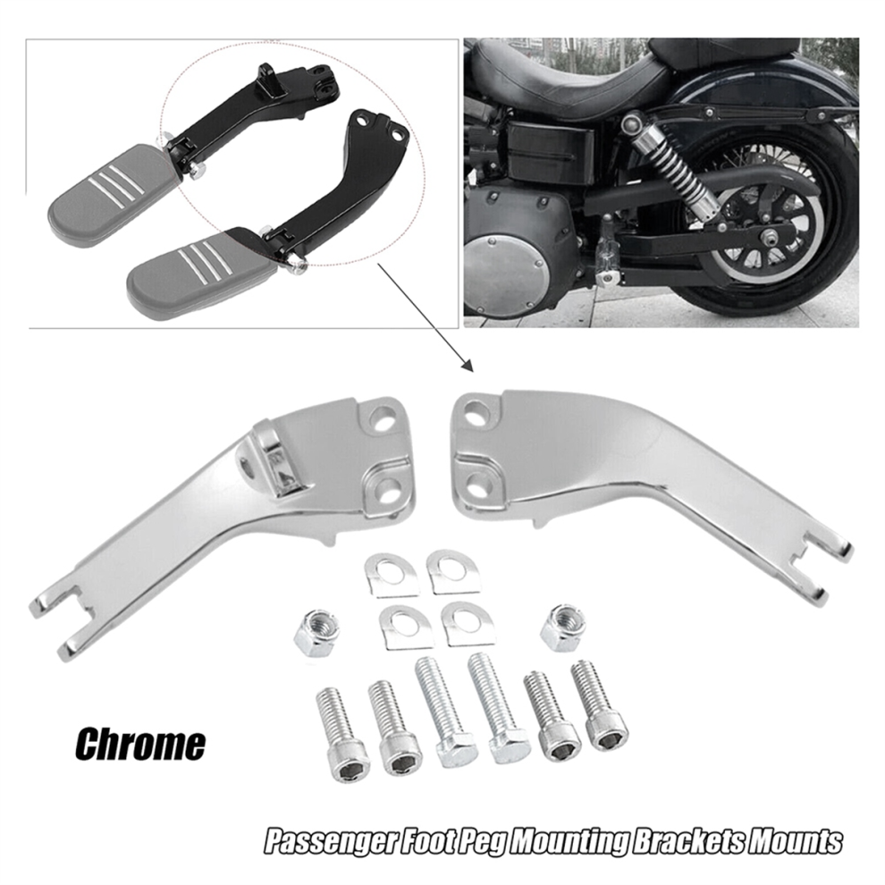 Chrome Passenger Foot Peg Mount Bracket For Dyna S 4854170189494