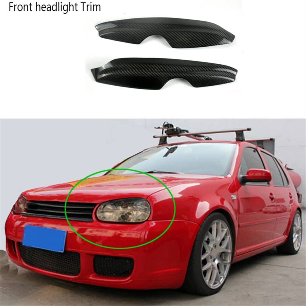 Carbon Fiber Car Headlight Lamp Eyebrow Sticker Fo 4854170145148