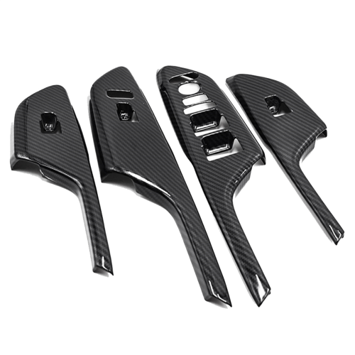 Carbon Fiber Interior Door Armrest Glass Button De