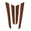 4Pcs Interior Door Panel Cover Brown Wood Grain fo 1