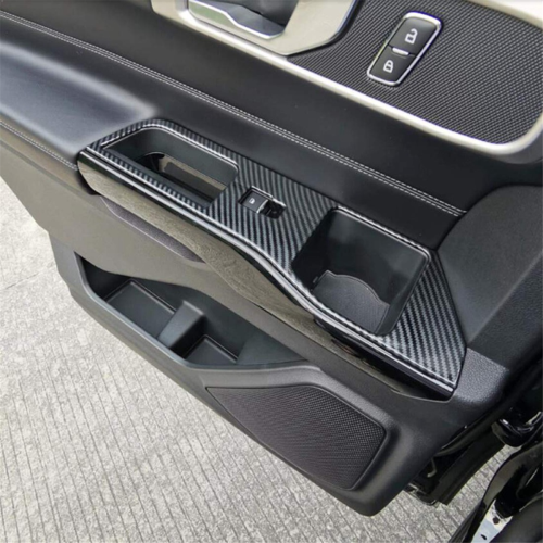Carbon Fiber Auto Tür Fenster Lift Panel Abdeckung Trim 2