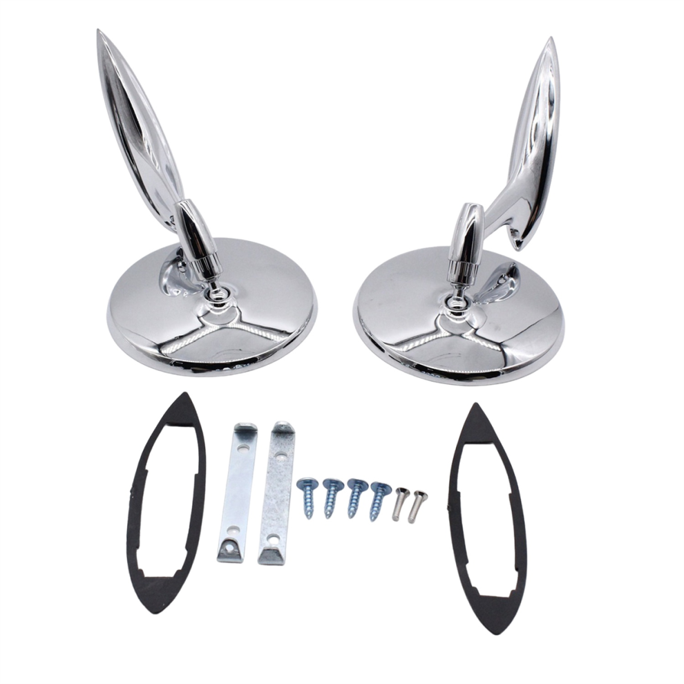 Car Round Bowtie Outside Rearview Mirrors Accessor 4852609832034