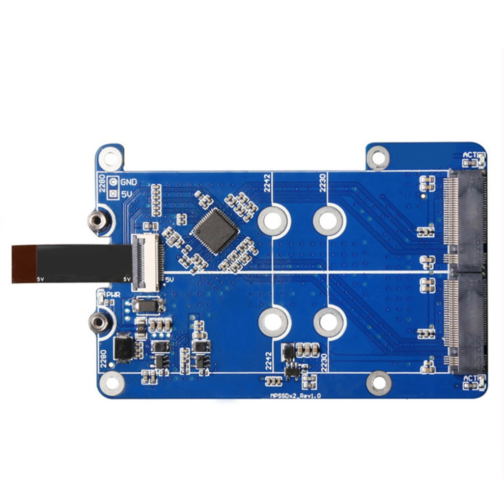 MPS2280D for 5 PCIE to M.2 Dual NVME SSD HAT+Case+-image-OPC-PJQ52R7-NEW