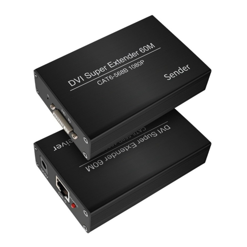 DVI RJ45 Cat6 Extender mit 60 m langem Datenkabel 2