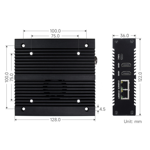 For CM4 NAS Mini Computer Multi-Functional Dual-Ch