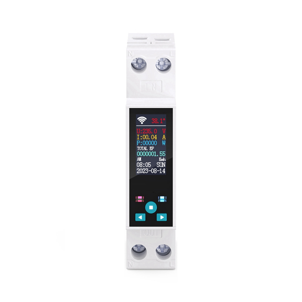 50A Tuya Wifi Smart Switch Circuit Breaker Lcd Energy Meter Kwh Power 4852641432957