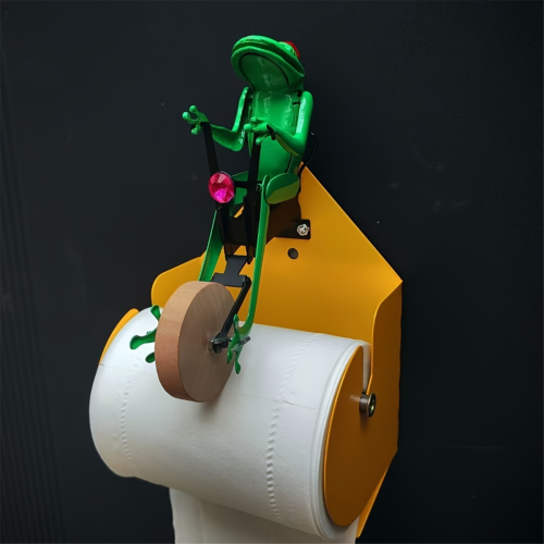 Creatives Frog Riding Unicycle Wall Mounted Paper Roll Holder - Unique 2