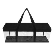 Organizador de chapéus com alças de transporte, bolsa larga transparente para armazenamento de chapéus