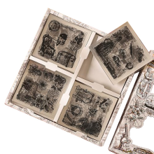 100 folhas de adesivos vintage de borboletas, plantas e flores para scrapbooking