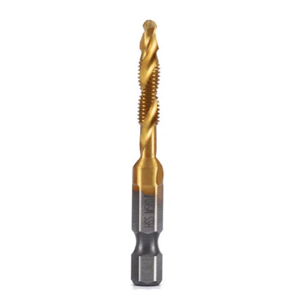 M5x0.8mm Hex Shank Titanium Plated Hss Screw Thread Metric Tap Drill B 4852641439390