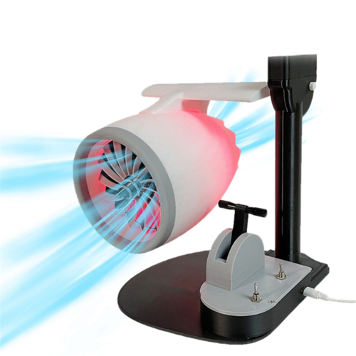 Desktop Jet Fan Turbofan USB Engine Shape 3D Printing Model Toy 2