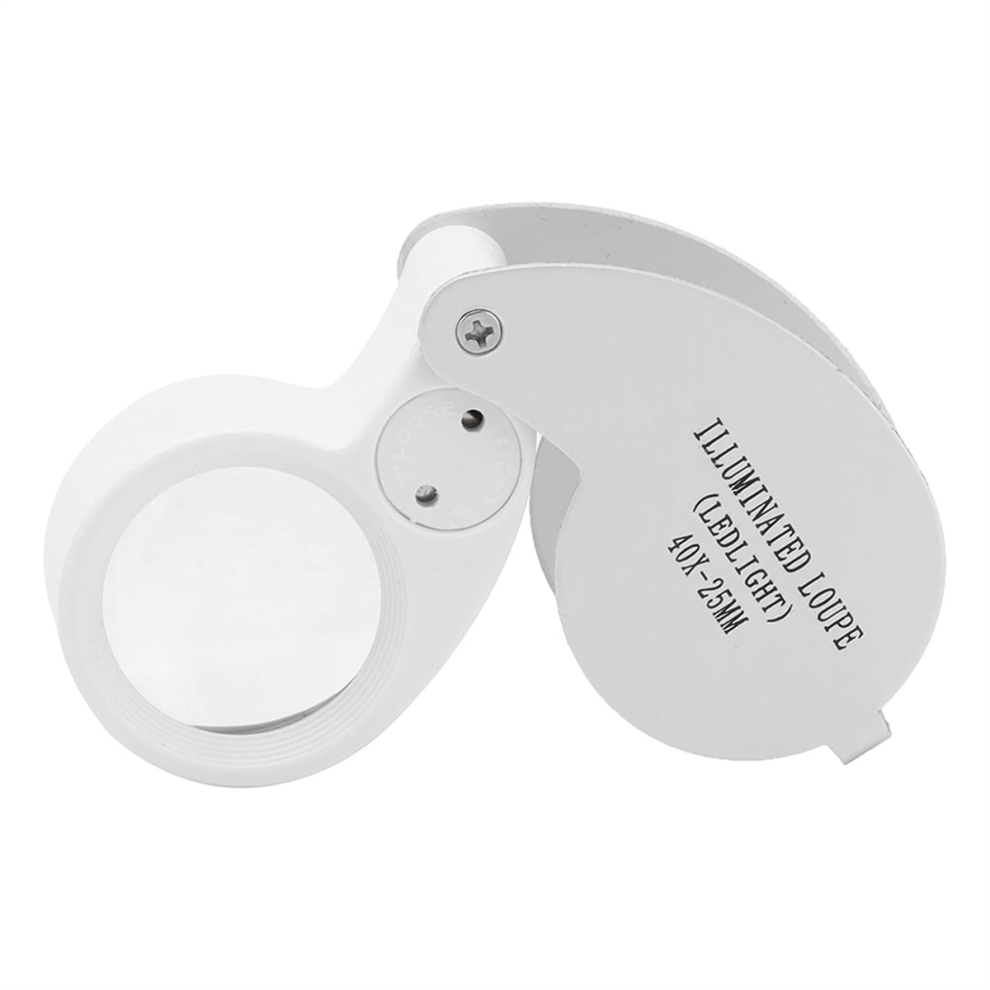 Typecat 40X Illuminated Jewelers Loupe Magnifier, Portable Foldable Pocket Jew