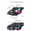 Ακουστικά κράνους μοτοσικλέτας Bluetooth Y70 V5.3 RGB με πολύχρωμα φώτα 9