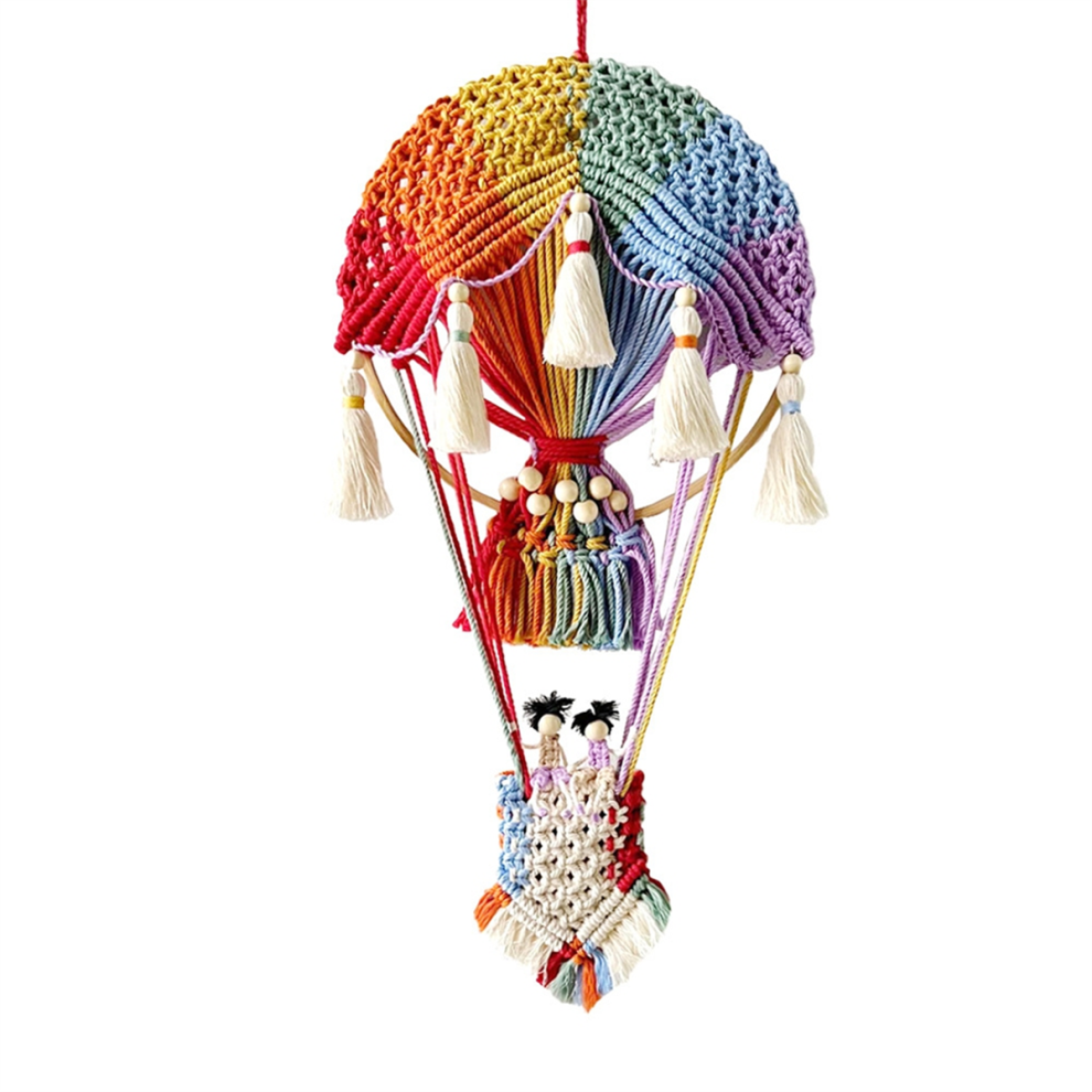 Hot Air Balloon Wall Hanging Hand-Woven Tapestry Decor Bohemian Home R Typecat