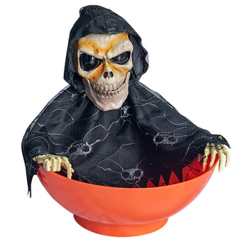 Halloween Candy Bowl Dish with Motion Ghost Fruit Bowls Light Up Eyes