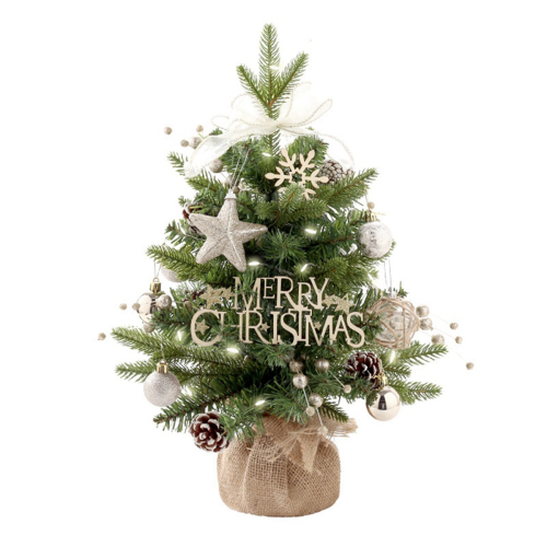Mini Desktop Christmas Tree Atmosphere Decoration Rotating Music Box H 1
