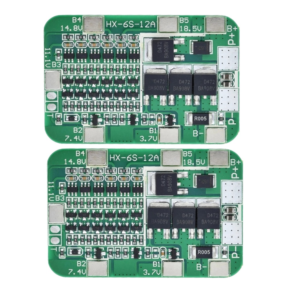 2Pcs 6S 22.2V 12A Li-Ion Lithium Battery Protection Board For 18650 Ce 4852641449283