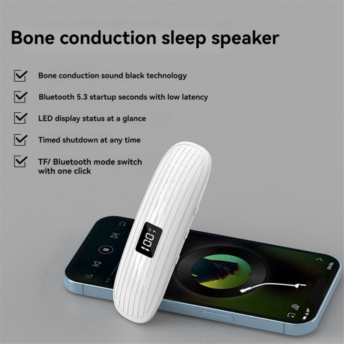 Bone Conduction Bluetooth Speaker Wireless Sleep Aid Soundbar with LED 2