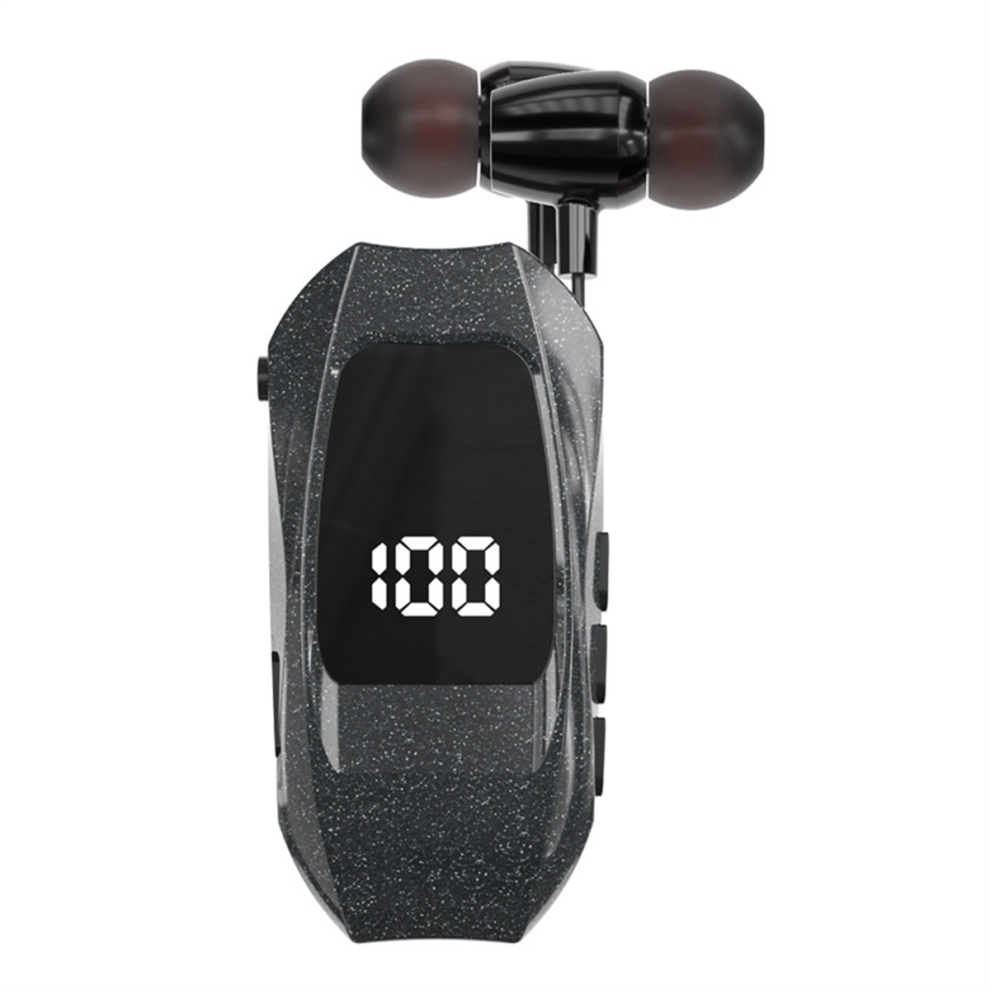 Photos - Headphones Retractable Wireless Earphones Business Lavalier LED Digital Display S