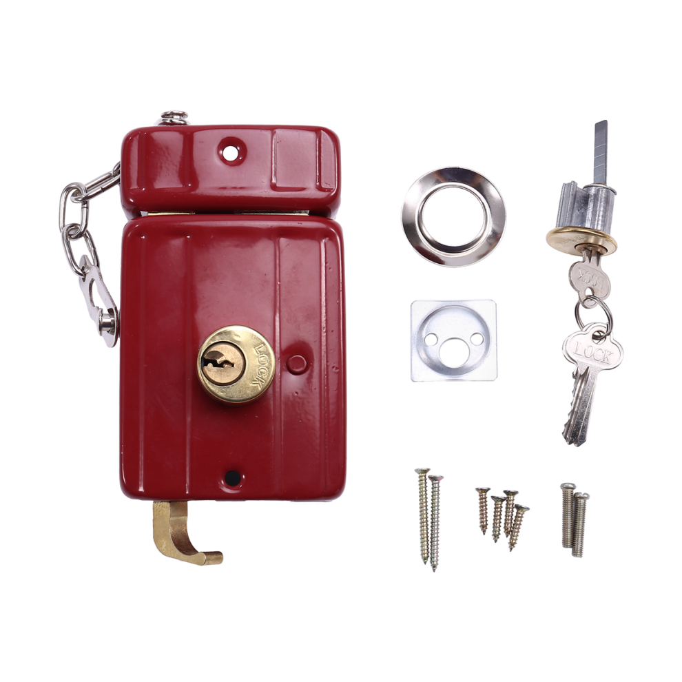 Cast Iron Anti-Theft Lock Exterior Door Multiple Insurance Security Ho 4852641447203