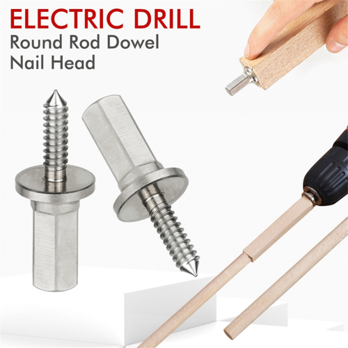 Electric Drill Round Rod Dowel Maker 7-18mm Adjustable Jigs Woodworkin 2