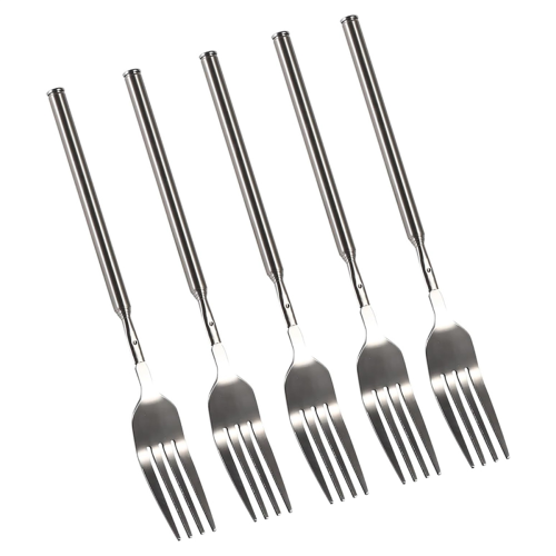 Garfos extensíveis, garfos telescópicos de aço inoxidável para churrasco de 8,7 a 25,4 polegadas 1