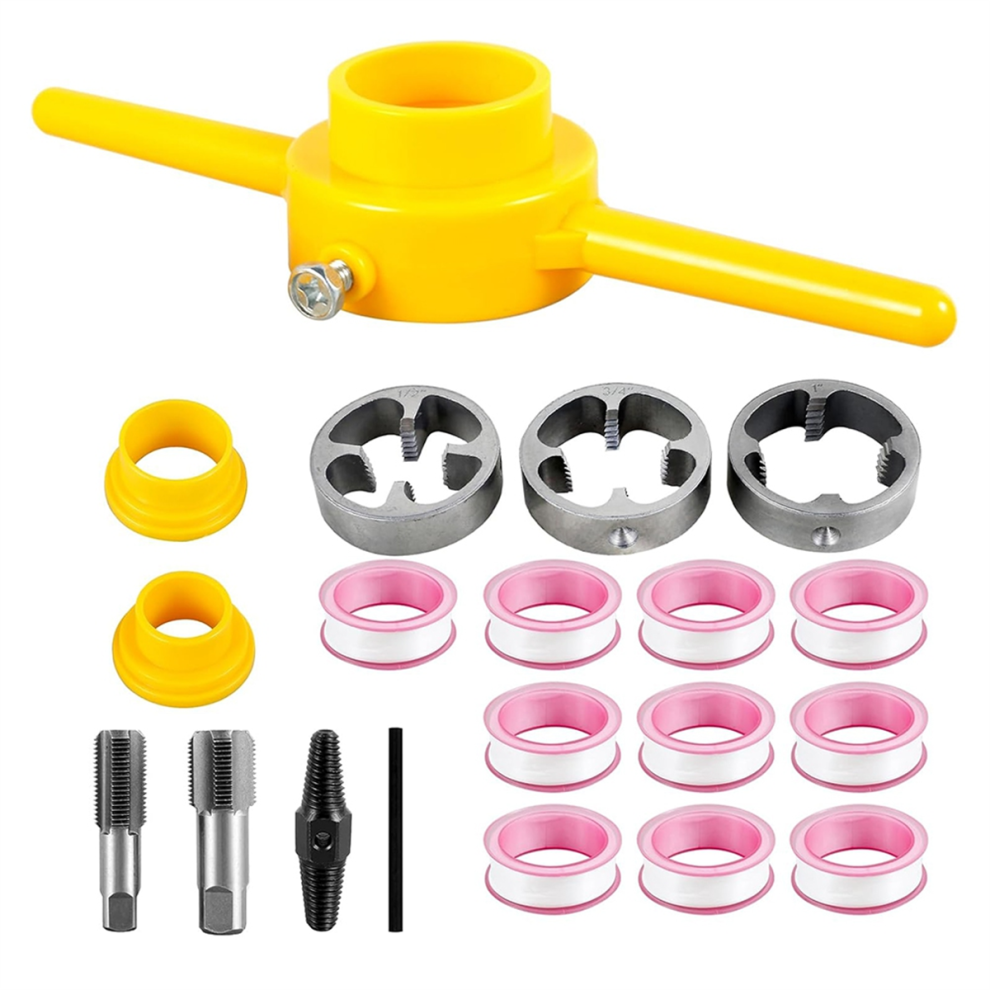 Pvc Thread Maker Tool,Pipe Threader Plumbing Tool Kit,Npt Tap & Die Se 4852641459398