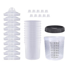 set spuitverftanks, mengbekers voor eenmalig gebruik, 600 ml