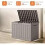 45 Gallon Resin Deck Box, Lockable Patio Outdoor Storage Box - Grey 5