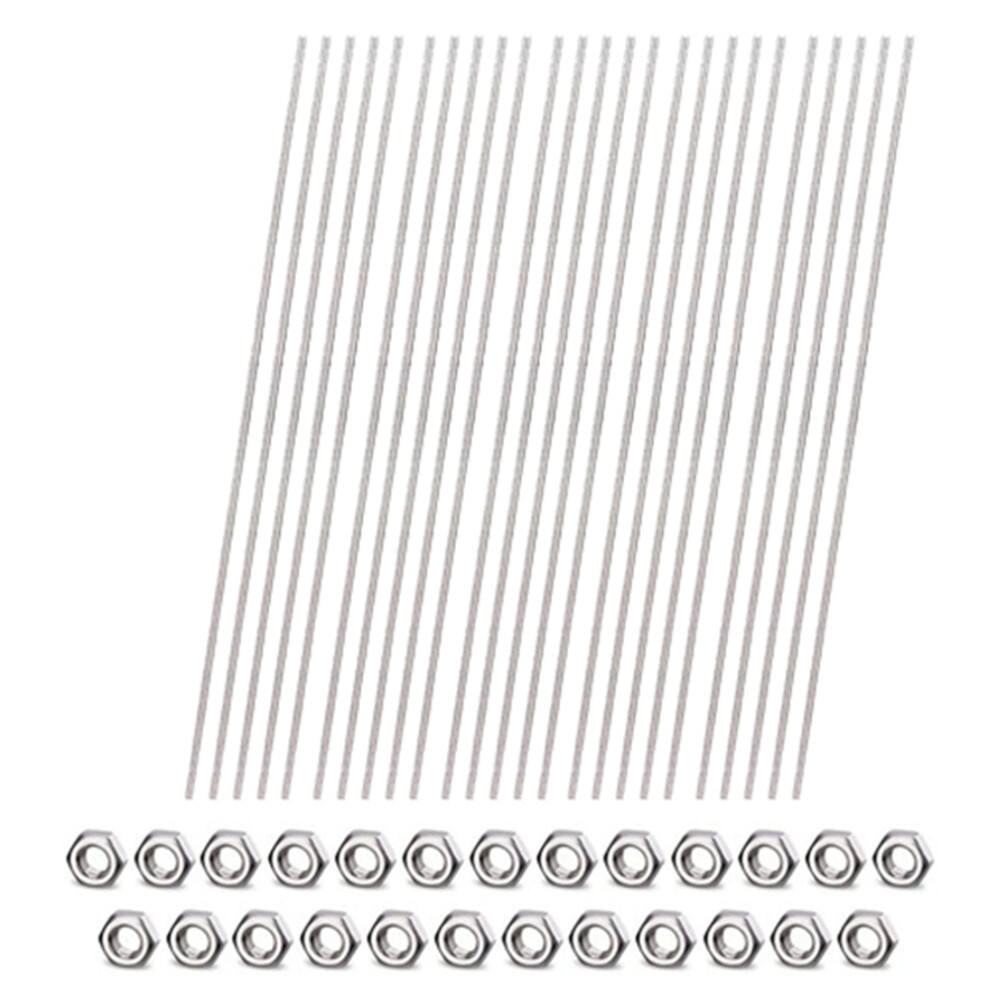 Photos - Nail / Screw / Fastener 25Pcs Threaded Rods with 50pcs Nuts, 12inch Stainless Steel Threads fo