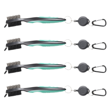 Spazzola per la pulizia delle mazze da golf, strumento a doppia faccia per palline, accessorio per utensili in acciaio e nylon