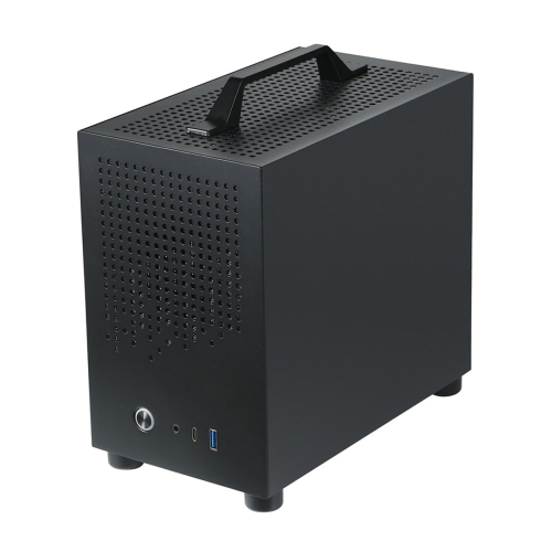 Θήκη Micro-ITX για υπολογιστή SKTC A17 SGCC, υποστήριξη υπολογιστή Mini, μαύρο