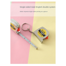Elektropläterat måttband Mini stål Present Metrisk och engelsk Dual Sys