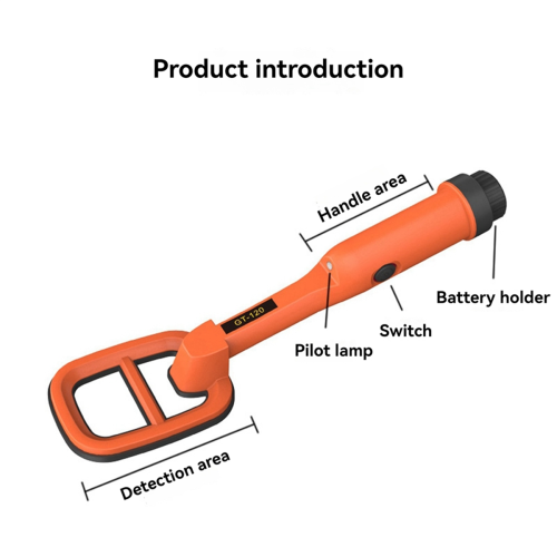 GT120 Håndholdt dykkemetalldetektor Pinpointer Pointer Probe Vanntett 2