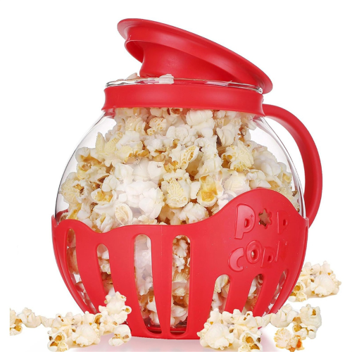 Cuptor cu microunde Popcorn Maker Bucket Bowl Mini Machine Safe Silicon Capac Roșu 1