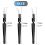 3Pcs Precision Ceramic Reverse Tweezers, Straight & Curved Tips Tweeze 3