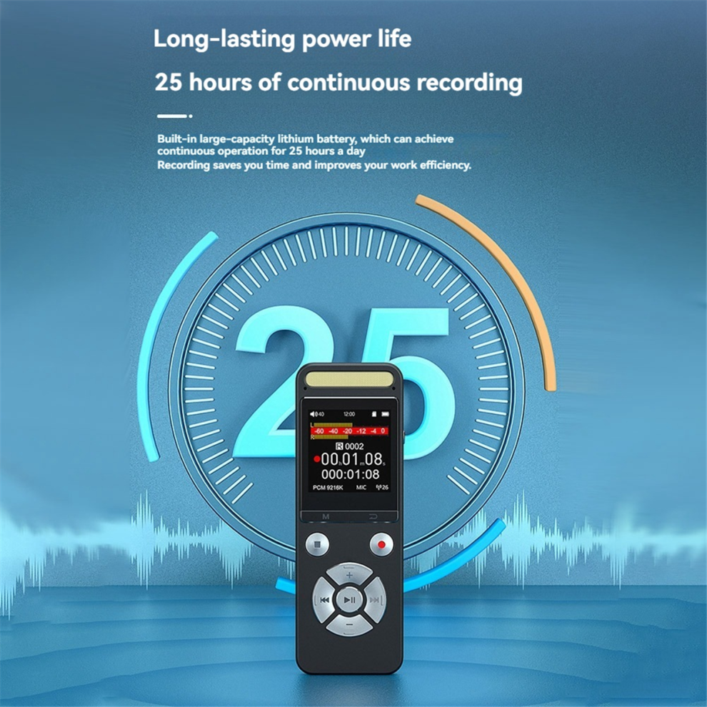 256GB 9216Kbps Digital Voice Recorder Activated with Playback Noise Re-image-OPC-PJQ5FVD-NEW