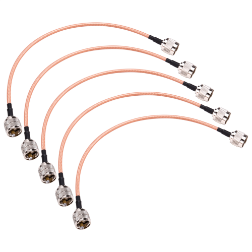 Adaptador PL259/UHF Fêmea para N Macho RG142 Cabo Coaxial de Baixa Perda de 12 polegadas 2