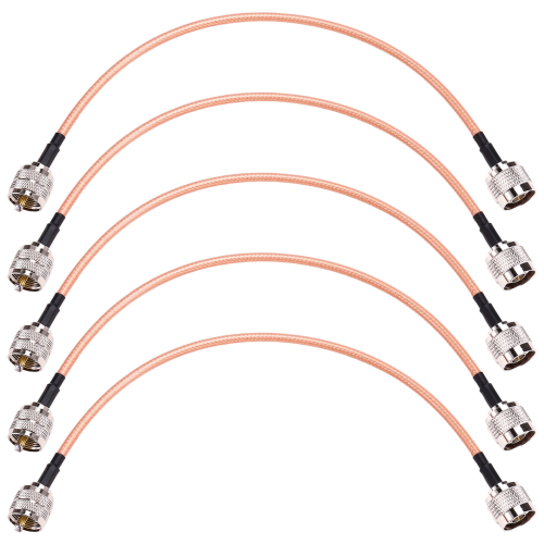 Adaptador PL259/UHF Fêmea para N Macho RG142 Cabo Coaxial de Baixa Perda de 12 polegadas 1