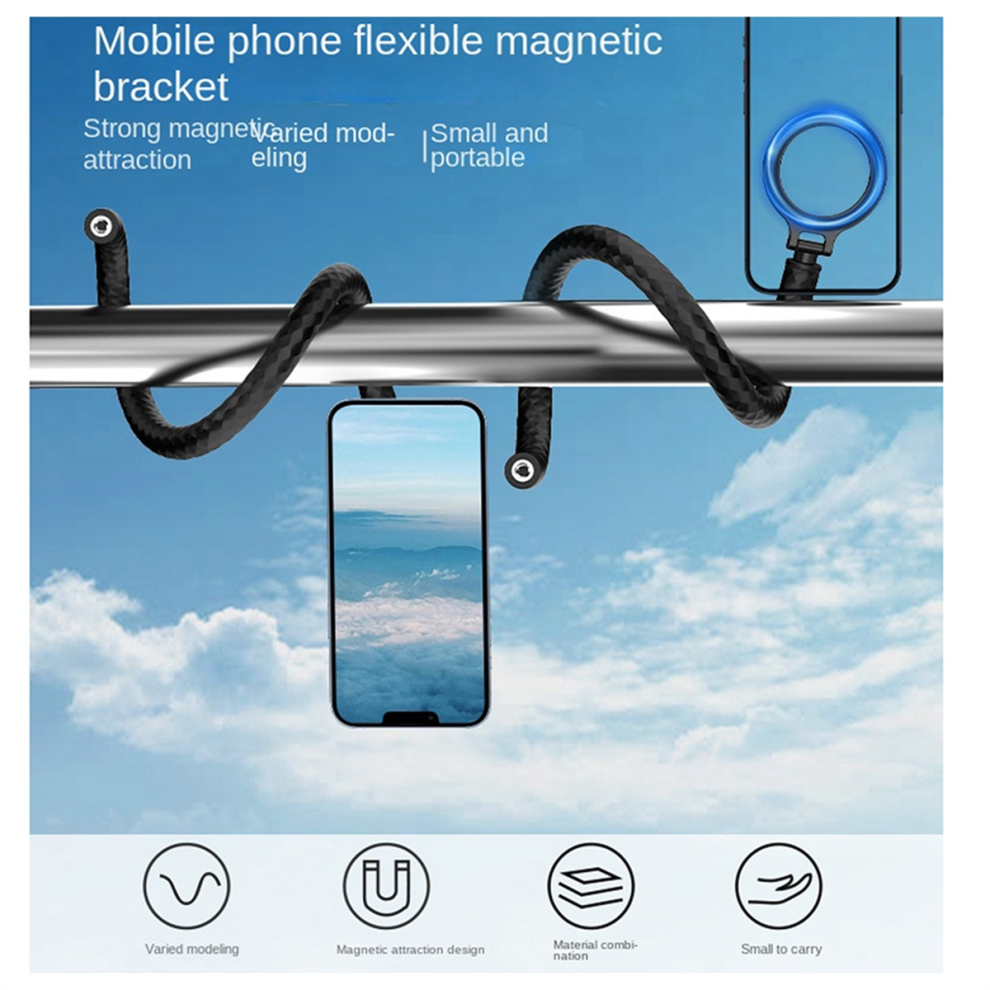 Flexible Magnetic Mobile Phone Holder, Free-Shaping Holder Accessory, 4852641470881