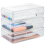 Clear Pencil Box, 3 Pack Large Hard Case Organizer, Plastic Supply Box 2