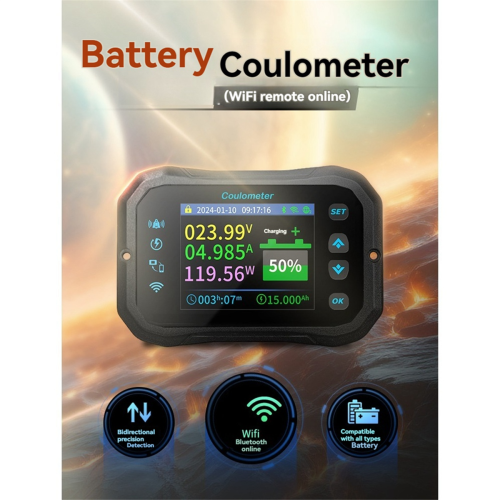 DollaTek Battery Tester Coulomb Counter Meter Capacity Indicator Li-ion Lifepo4 Detector Coulometer Voltmeter 8-120V 100A(0-150A